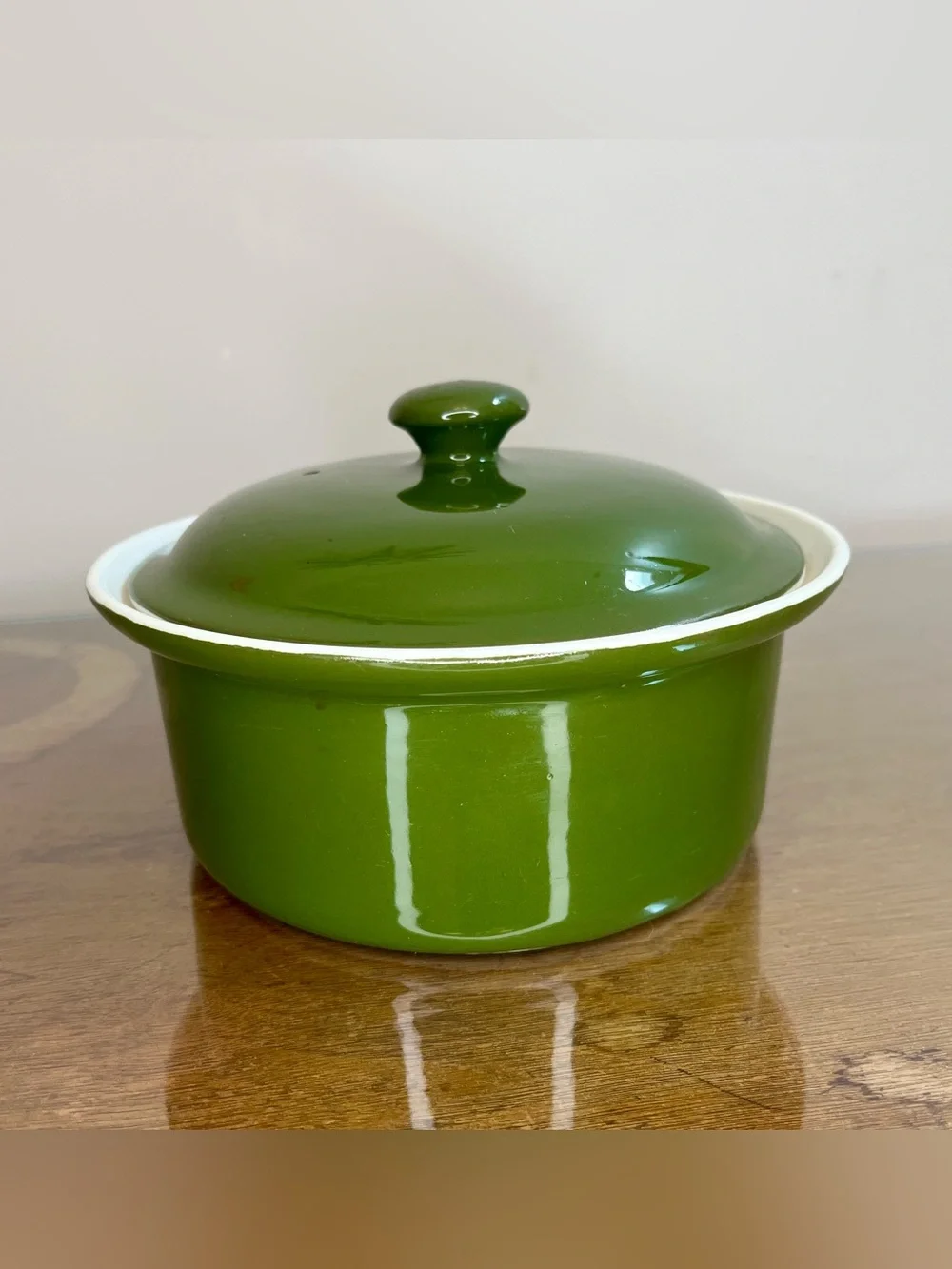 Vintage Hall Casserole w/Vented Lid, Forest Green, 7-1/2” Round, #67